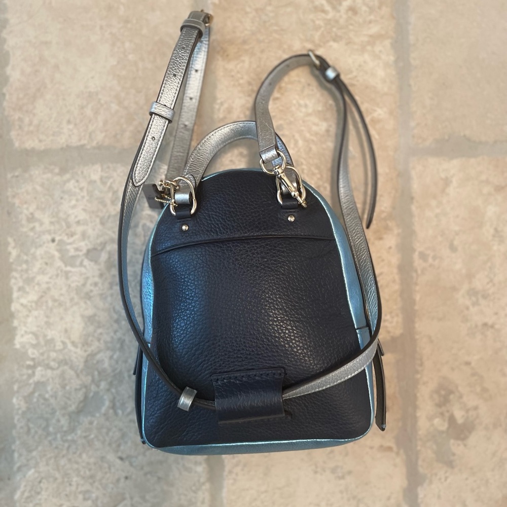 💯 Coach | Midnight/Multi Andi Mini Metallic Backpack - Picture 11 of 11